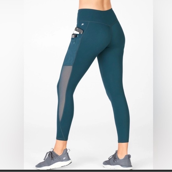 Fabletics Teal Active Leggings Waist 26” - Picture 1 of 9